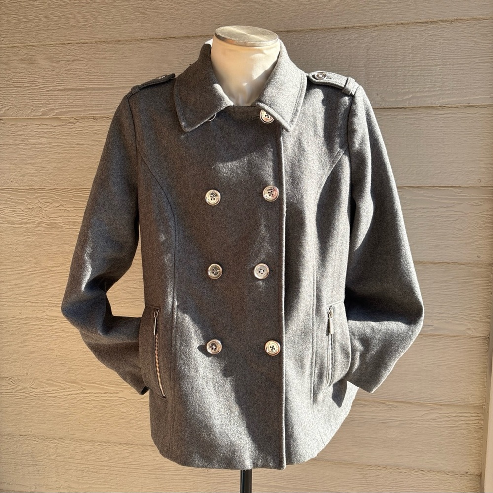 Michael Kors Charcoal Pea Coat